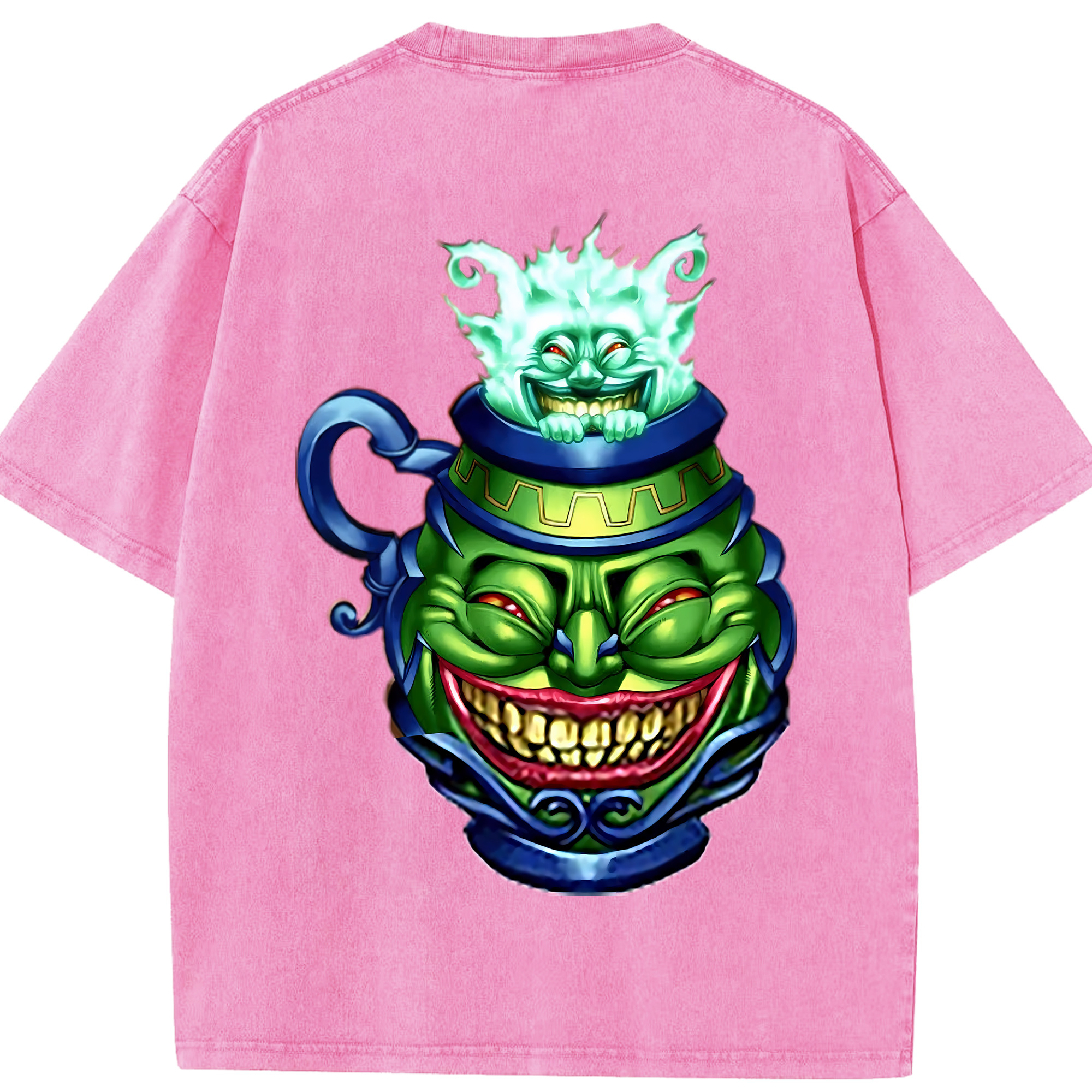 （画像用） 遊☆戯☆王 Yu-Gi-Oh! 綿100% ヴィンテージ風 半袖Tシャツ（背面プリント）